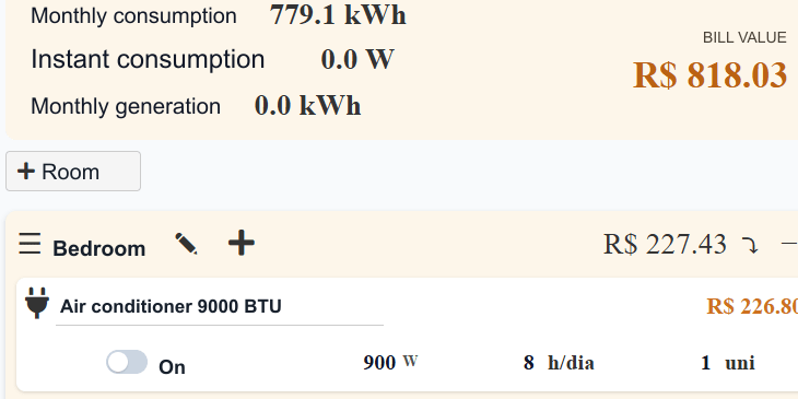Electric power consumption