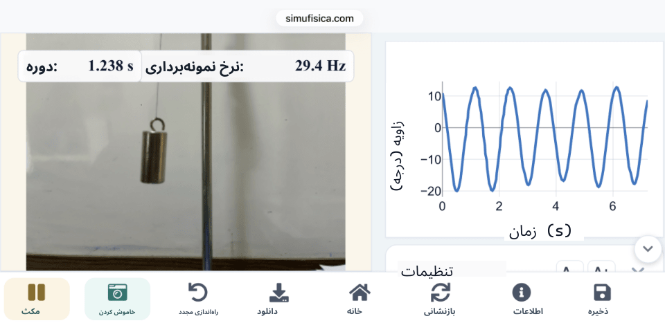 آونگ فیلم‌برداری‌شده