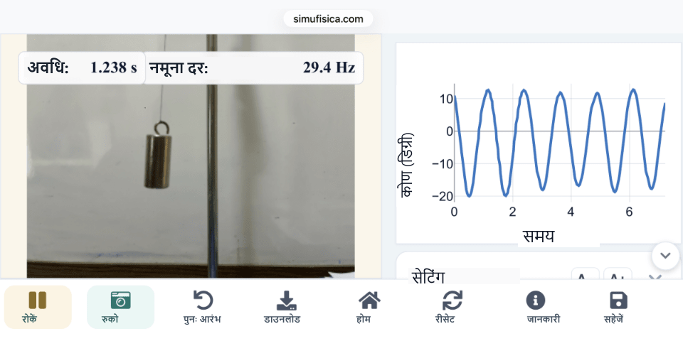 कैमरा सहित पेंडुलम