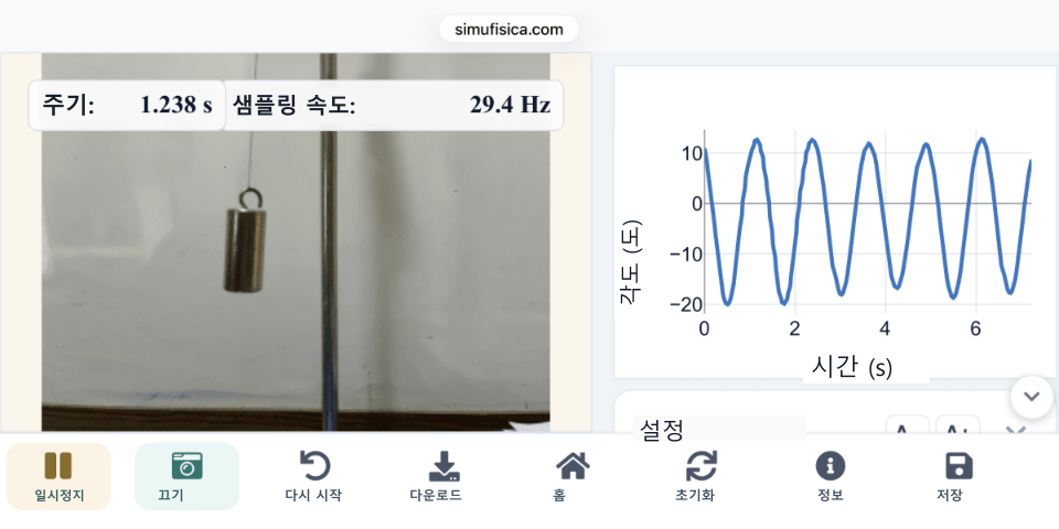 촬영된 진자